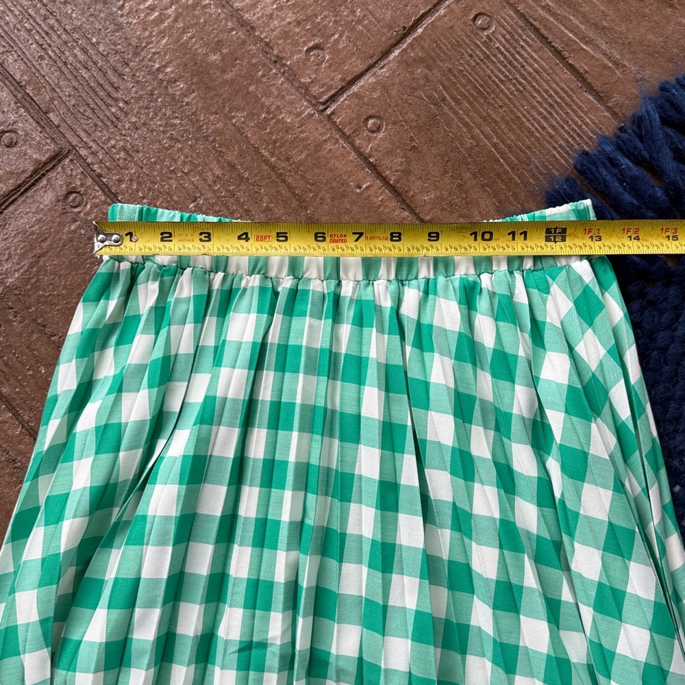 A New Day Pleated Buffalo Check Gingham A-Line Skirt - Picture 4 of 6